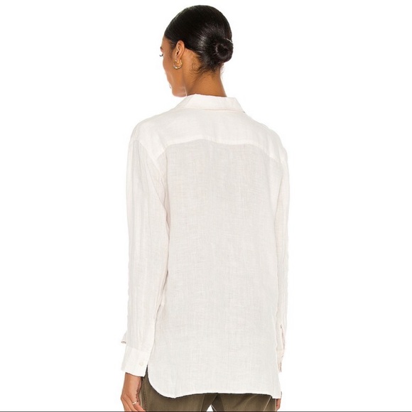 JAMES PERSE Casual Linen White Shirt SIZE 4 NWT - Picture 4 of 13